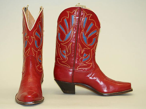 Cowboy boots, leather, American 