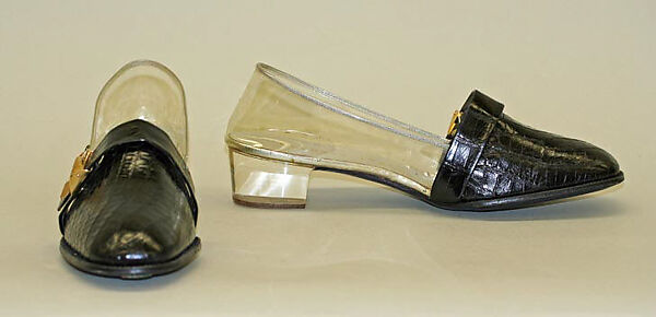 Pumps, Herbert Levine Inc. (American, founded 1949), leather, plastic (vinyl, acrylic), metal, American 