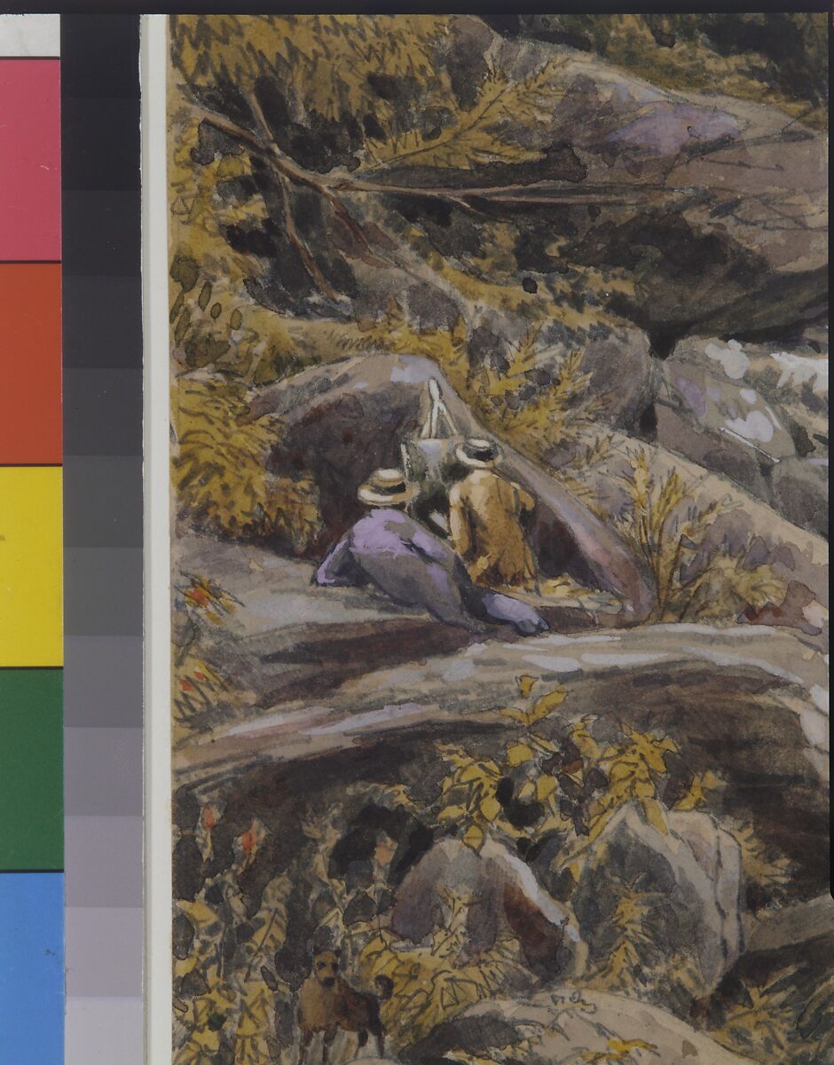 Catskill Clove, William Rickarby Miller (American (born England), Staindrop 1818–1893 Bronx, New York), Watercolor, gouache, and graphite on light green wove paper, American