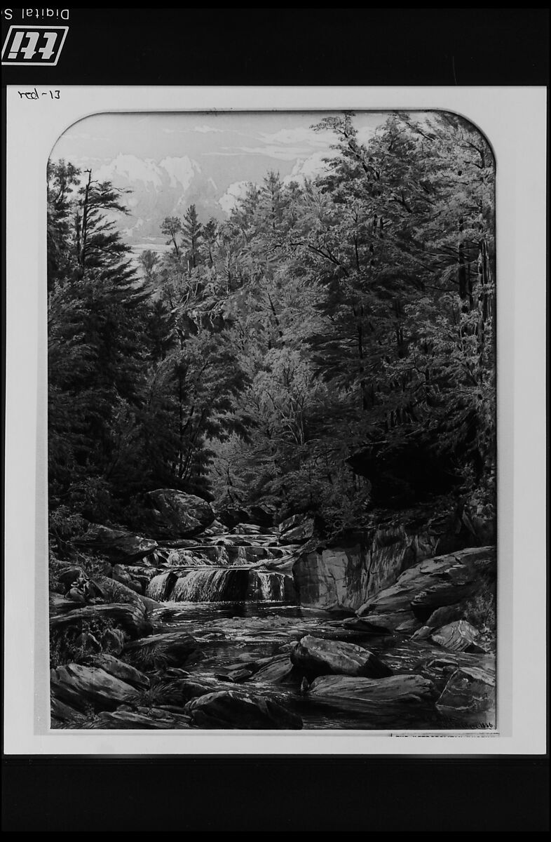 Catskill Clove, William Rickarby Miller (American (born England), Staindrop 1818–1893 Bronx, New York), Watercolor, gouache, and graphite on light green wove paper, American