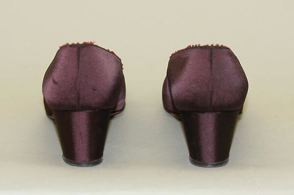 Evening shoes, Margaret Jerrold (American), silk, leather, American