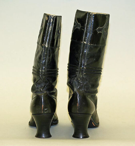 Riding boots, leather, probably Mexican