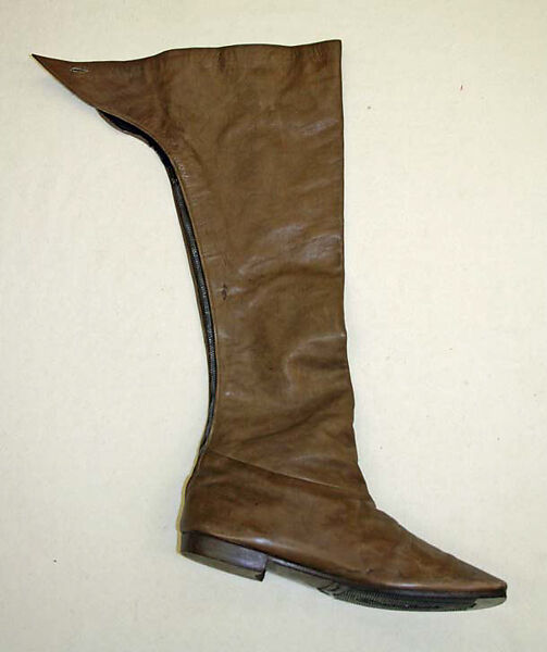 Boots, Pierre Cardin (French (born Italy), San Biagio di Callalta 1922–2020 Neuilly), leather, silk, French 