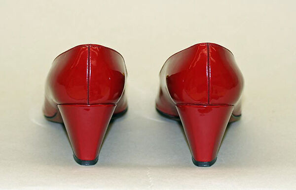 Shoes, Mr. David Evins (American, born England, 1909–1992), leather, metal, plastic (vinyl), American