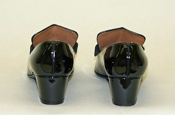Pumps, Mr. David Evins (American, born England, 1909–1992), leather, cotton, plastic (vinyl), American