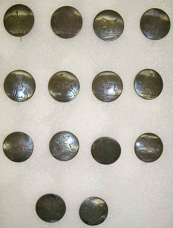 Button, metal, British 