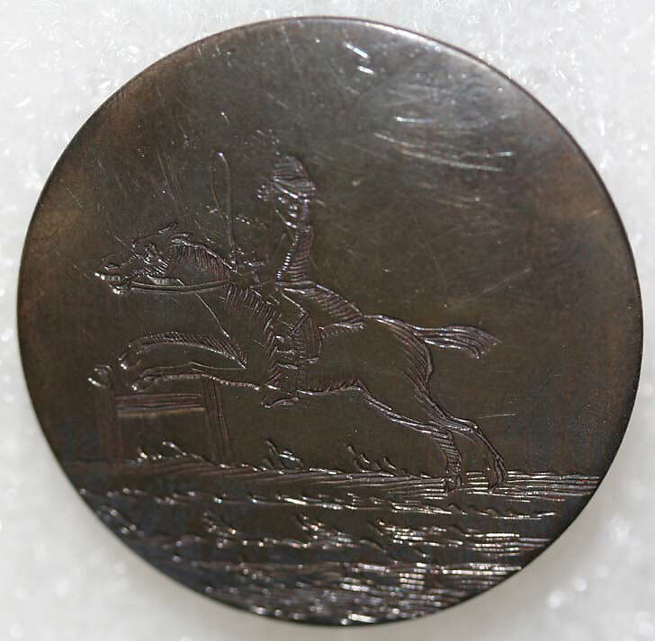 Button, metal, British