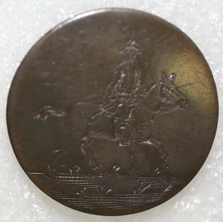 Button, metal, British