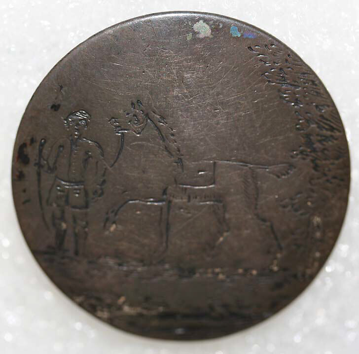 Button, metal, British