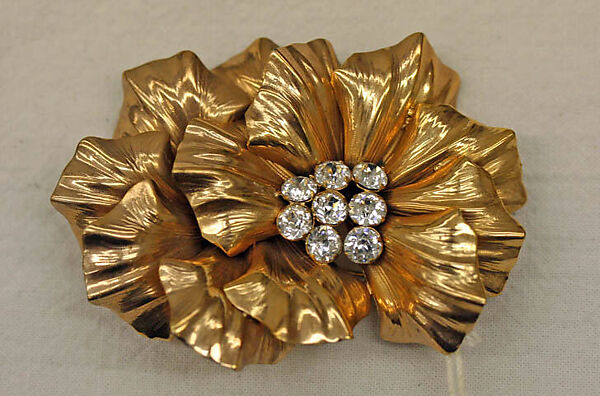 Pin, Schiaparelli (French, founded 1927), metal, stones, French 