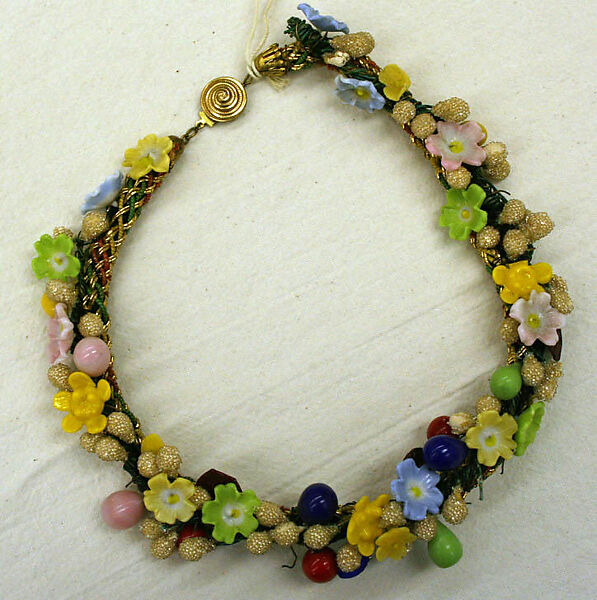 Necklace, Schiaparelli (French, founded 1927), glass, crystal, French 