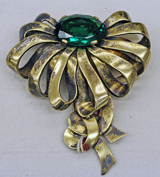 Pin, Schiaparelli (French, founded 1927), metal, stone, French 