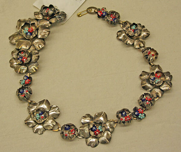 Necklace, House of Chanel (French, founded 1910), metal, glass, French 