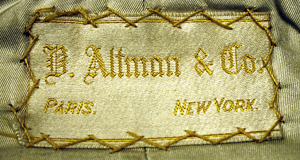 Walking suit, B. Altman &amp; Co. (American, 1865–1990), cotton, silk, metallic thread, American