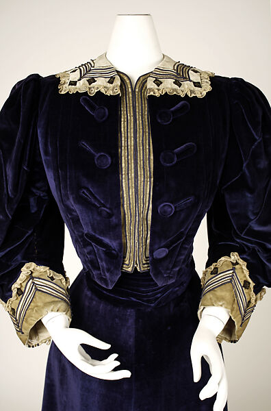 Walking suit, B. Altman &amp; Co. (American, 1865–1990), cotton, silk, metallic thread, American