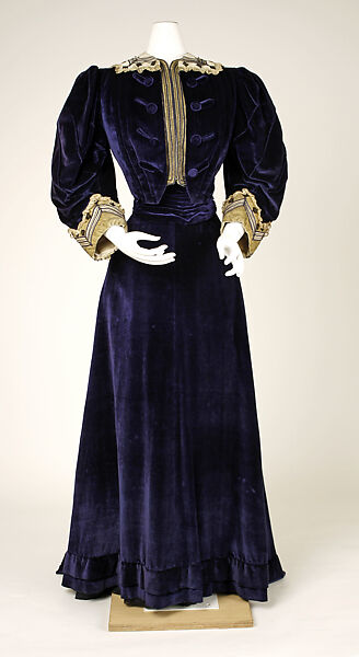 Walking suit, B. Altman &amp; Co. (American, 1865–1990), cotton, silk, metallic thread, American 
