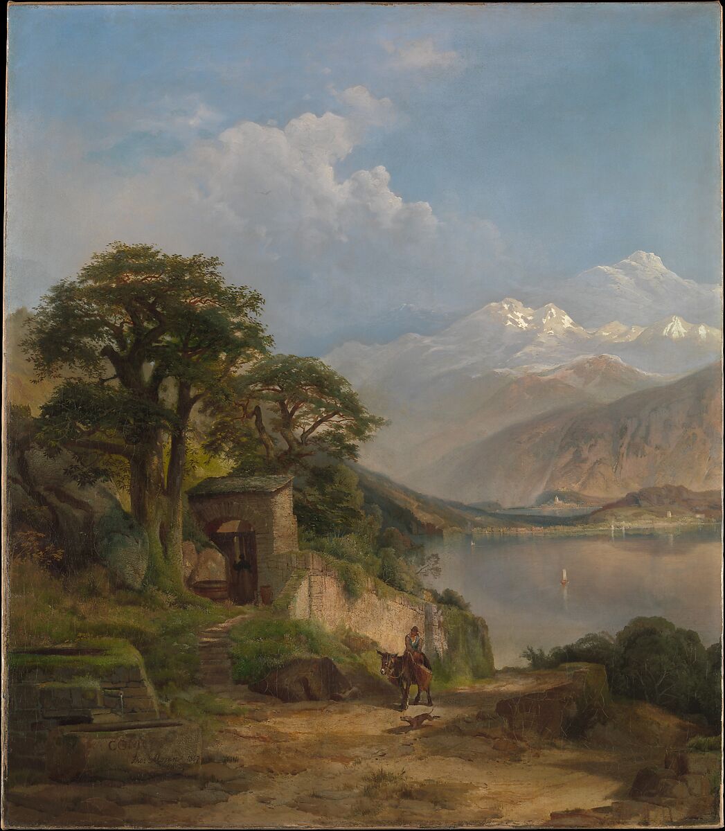 Lake Como, Thomas Moran (American (born England), Bolton, Lancashire 1837–1926 Santa Barbara, California), Oil on canvas, American 