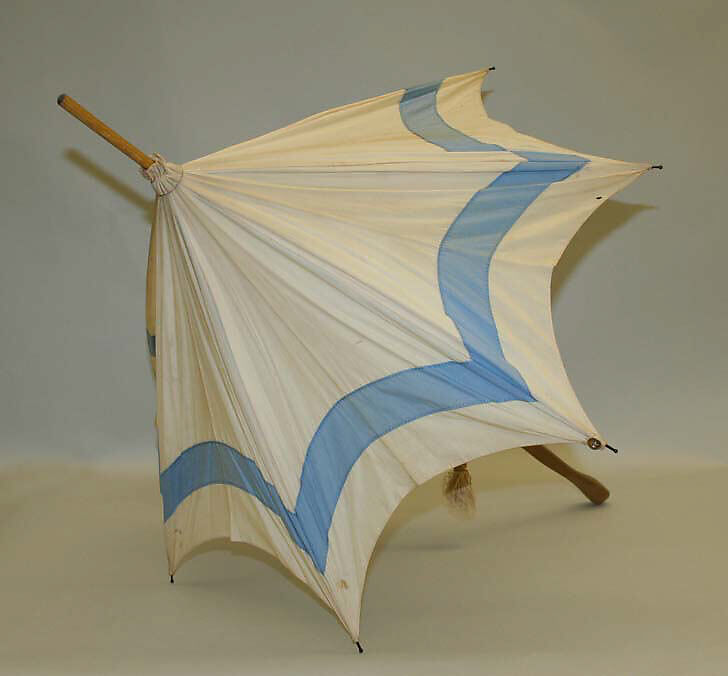 Parasol, silk, wood, metal, American or European 