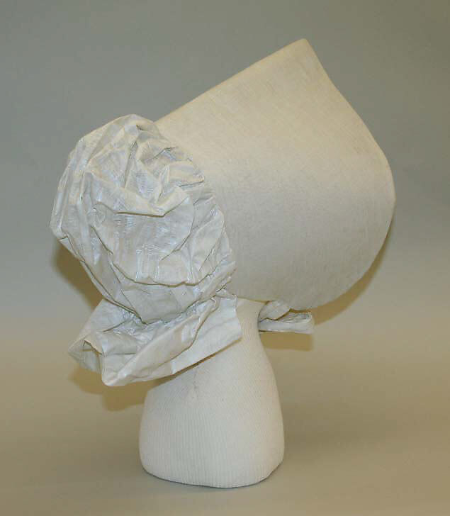 Sunbonnet, cotton, linen, American