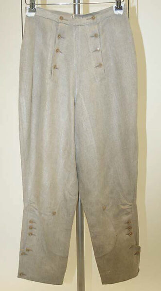 Riding habit, linen, American or European