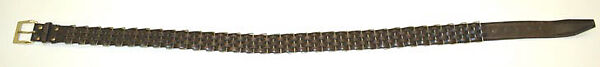 Belt, Saks Fifth Avenue (American, founded 1924), leather, metal, American 