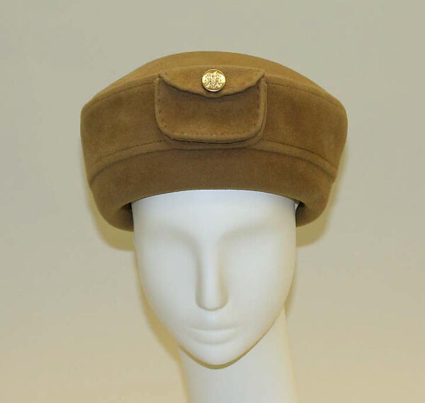 Pillbox hat, Cristobal Balenciaga (Spanish, Guetaria, San Sebastian 1895–1972 Javea), [no medium available], American 