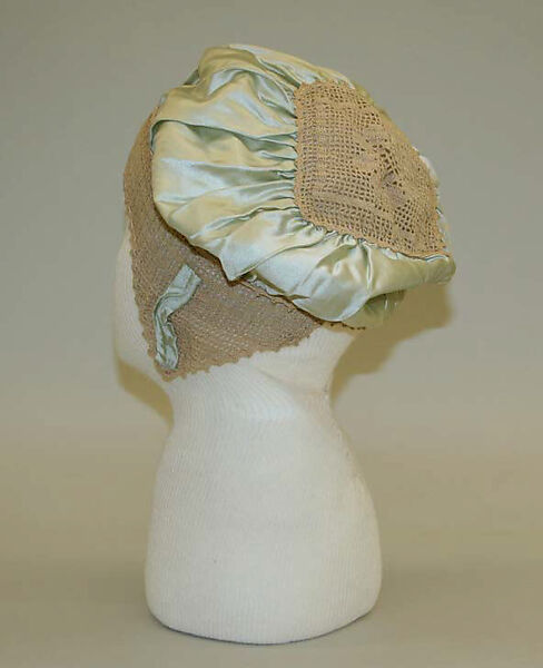 Boudoir cap, silk, American or European