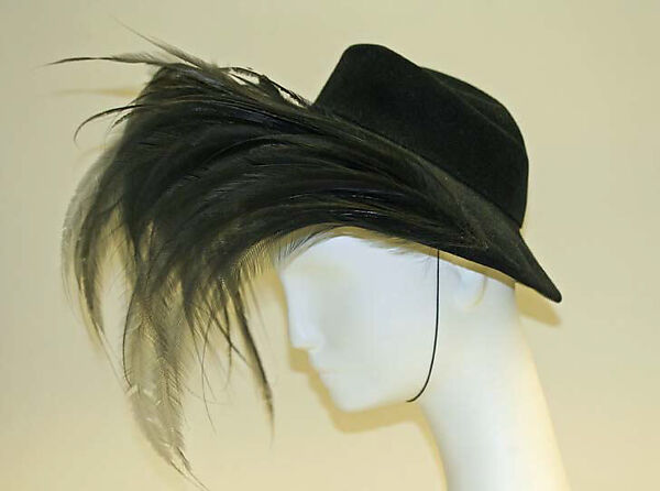 Hat, feathers, French 