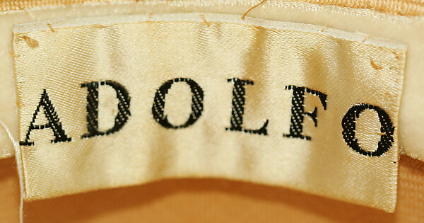 Hat, Adolfo (American, born Cuba, Cárdenas 1923–2021 New York), straw, silk, American