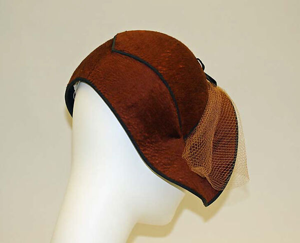 Hat, Lilly Daché (American (born France), Bègles 1898–1989 Louvecienne), [no medium available], American