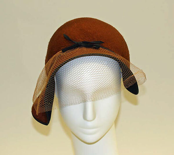 Hat, Lilly Daché (American (born France), Bègles 1898–1989 Louvecienne), [no medium available], American 