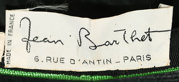 Hat, Jean Barthet (French, 1930–2000), straw, French