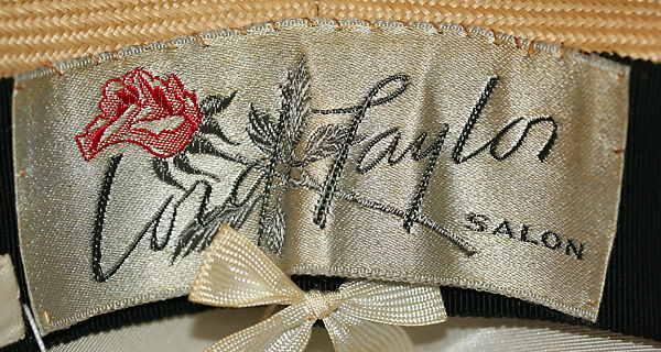 Hat, Lilly Daché (American (born France), Bègles 1898–1989 Louvecienne), straw, American