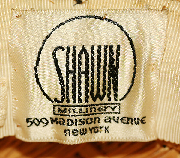 Hat, straw, silk, American