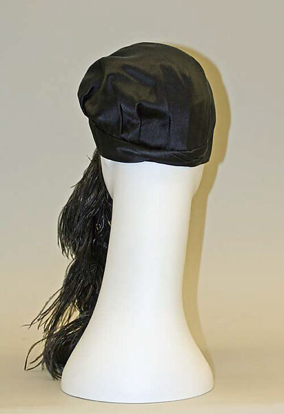 Cloche, Caroline Reboux (French, active 1870–1956), silk, feathers, French
