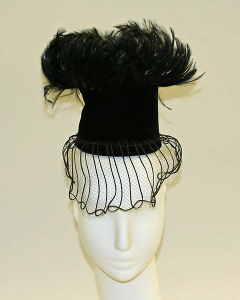 Hat, William J. (American, 1948–1962), cotton, feathers, American 