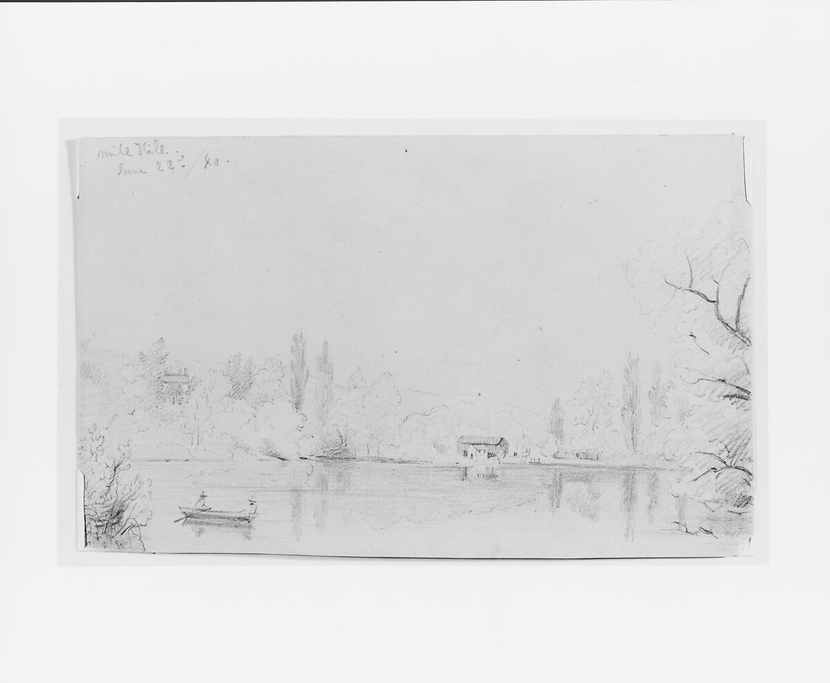 Mill Hill, William Sidney Mount (American, Setauket, New York 1807–1868 Setauket, New York), Graphite on light buff-colored wove paper, American