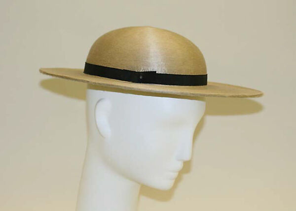Hat, Mr. John, Inc. (American, 1948–1970), wool, cotton, American 