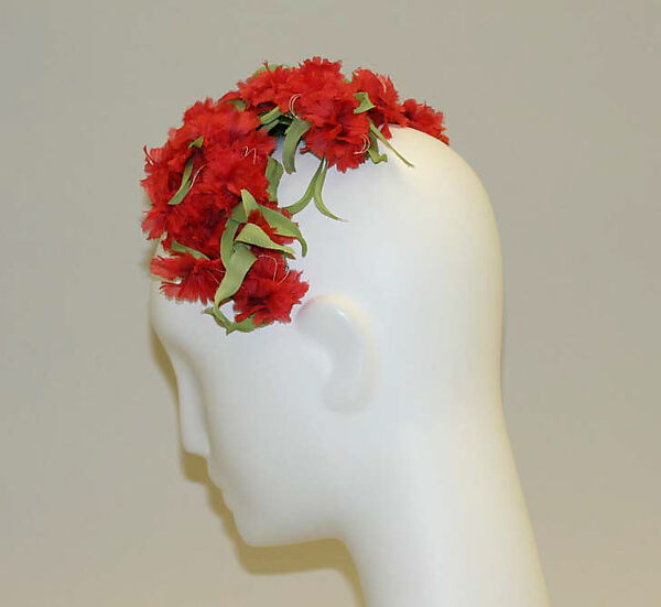 Hat, Talbert, silk, cotton, metal, American