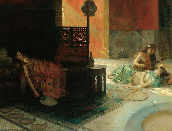 Harem Scene, Henry Siddons Mowbray (1858–1928), Oil on canvas, American 