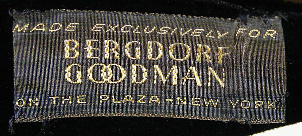 Hat, Bergdorf Goodman (American, founded 1899), cotton, silk, American