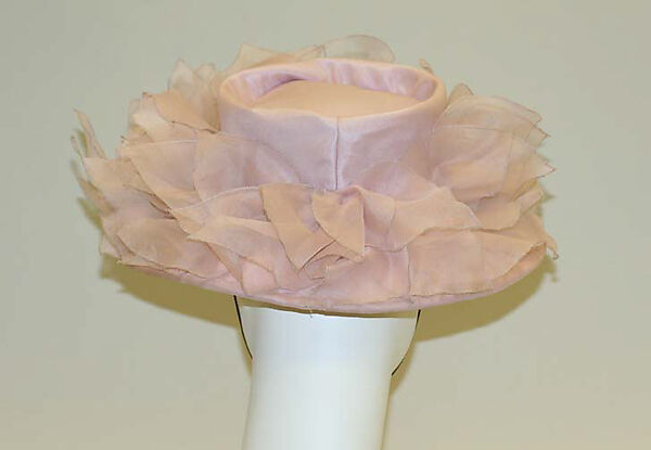 Hat, John Frederics (American, 1948–1964), silk, American