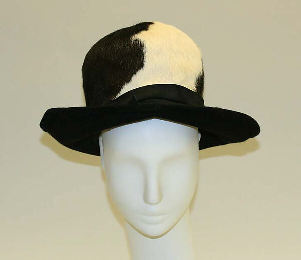 Hat, Jean Barthet (French, 1930–2000), wool, leather, hide, French 