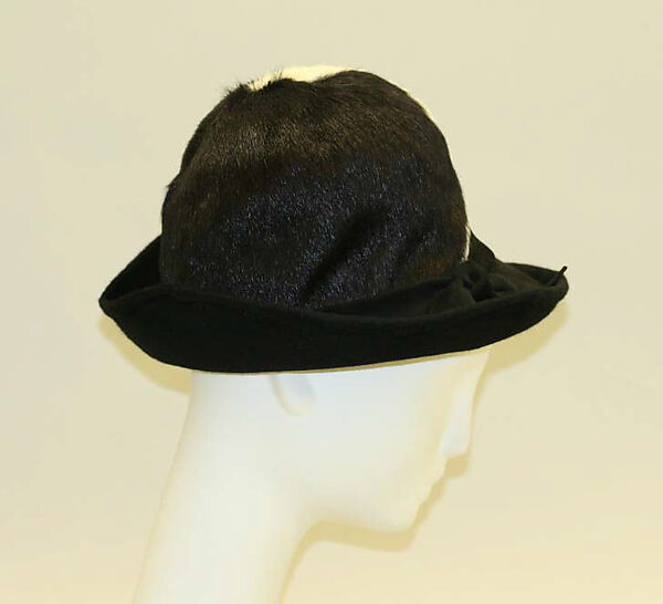 Hat, Jean Barthet (French, 1930–2000), wool, leather, hide, French