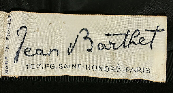 Hat, Jean Barthet (French, 1930–2000), wool, leather, hide, French