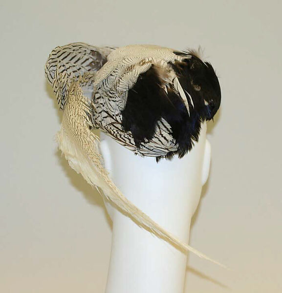 Toque, William J. (American, 1948–1962), feathers, American