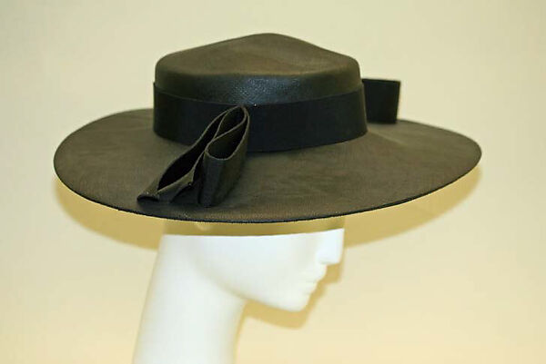 Hat, Bergdorf Goodman (American, founded 1899), straw, silk, American 