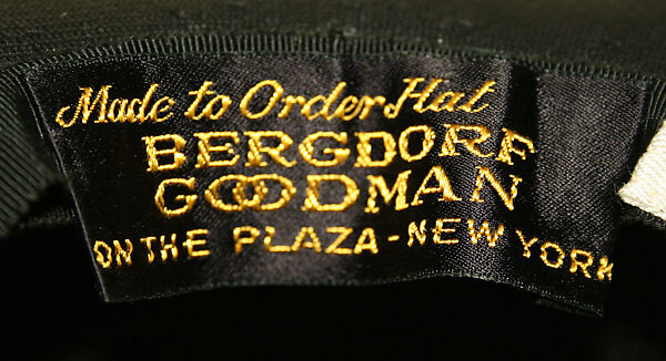 Hat, Bergdorf Goodman (American, founded 1899), straw, silk, American