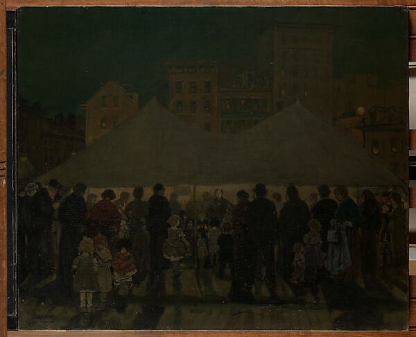 The Mission Tent, Jerome Myers (American, Petersburg, Virginia 1867–1940 New York), Oil on canvas, American 