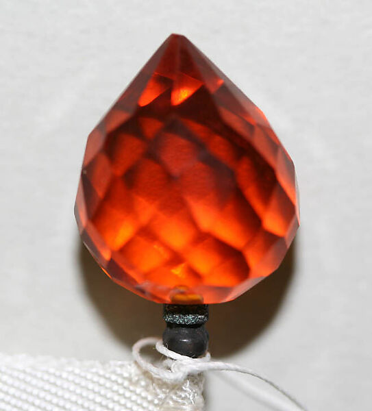 Hatpin, metal, glass, probably European